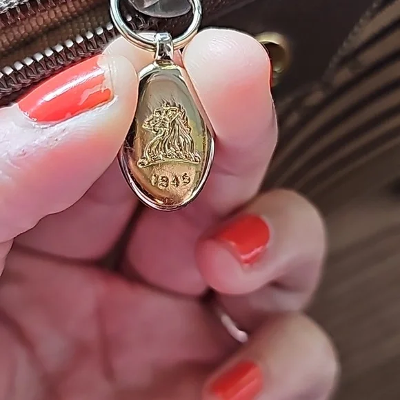 LAST DAY! Mark Cross 1845 Vintage Canvas and Leather Zebra Stripe Bag - Picture 7 of 14